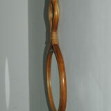 1960 rattan mirror - 38x23cm