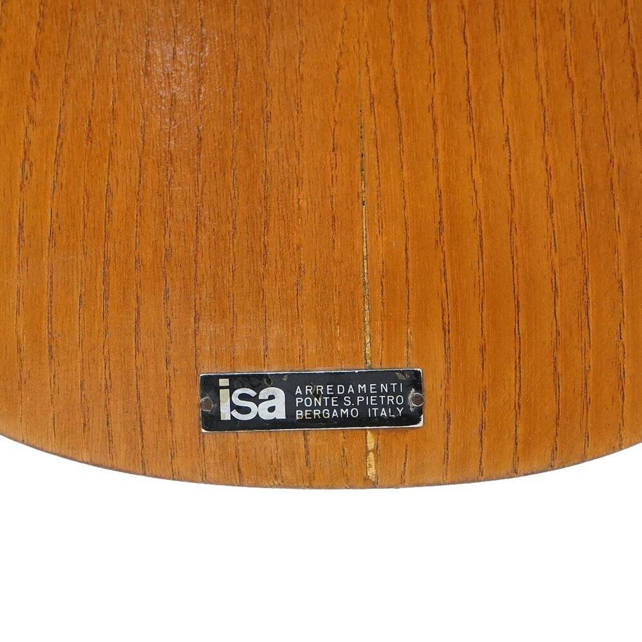 Vintage chairs by Aurelio Villari for Isa Bergamo, 1950s, set of 4.