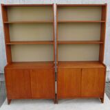 Wooden bookcase, 1960s, set of 2