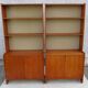 Wooden bookcase, 1960s, set of 2
