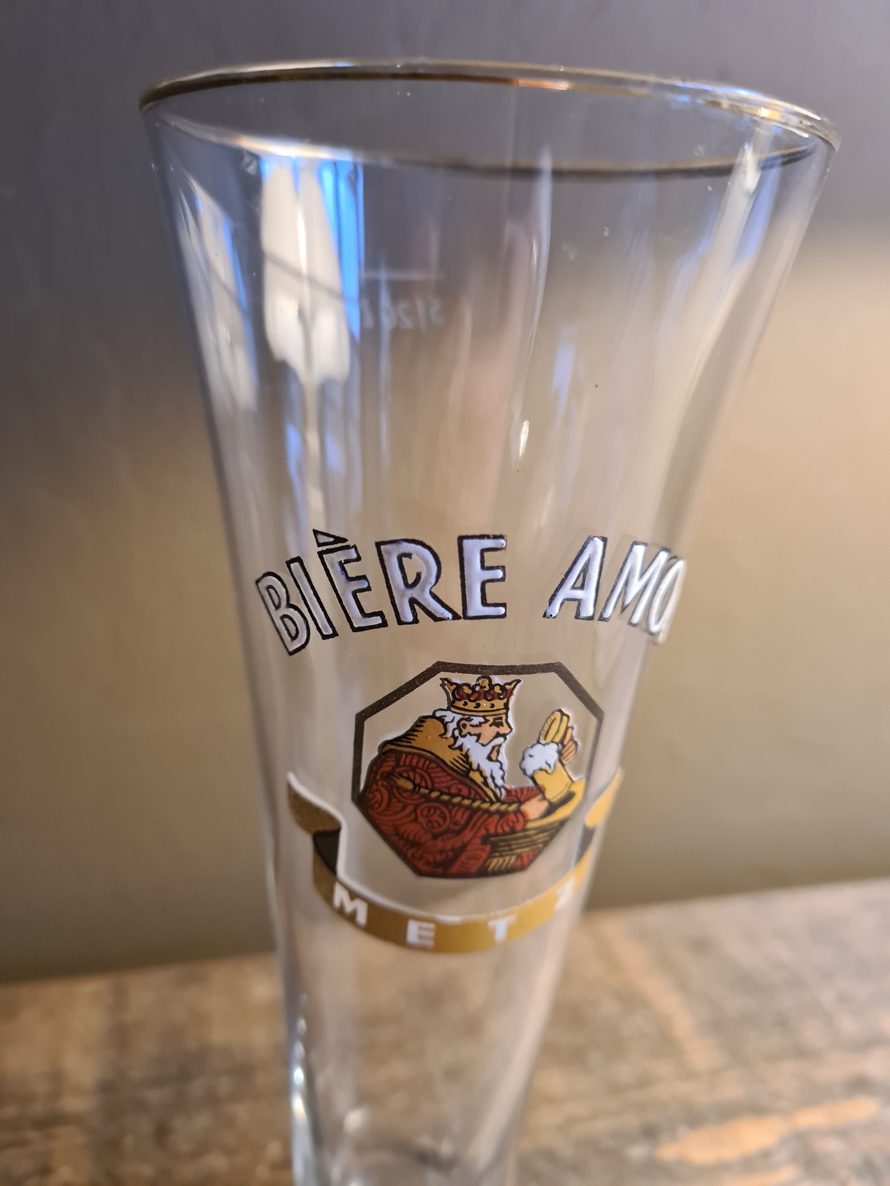 Amos screen-printed beer glasses - Metz