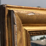 Rectangular gold mirror 161x94cm