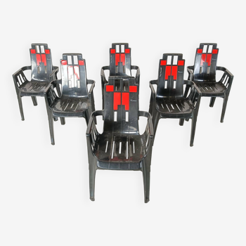 Chaises Boston par Pierre Paulin pour Henry Massonnet, 1988, Set de 6