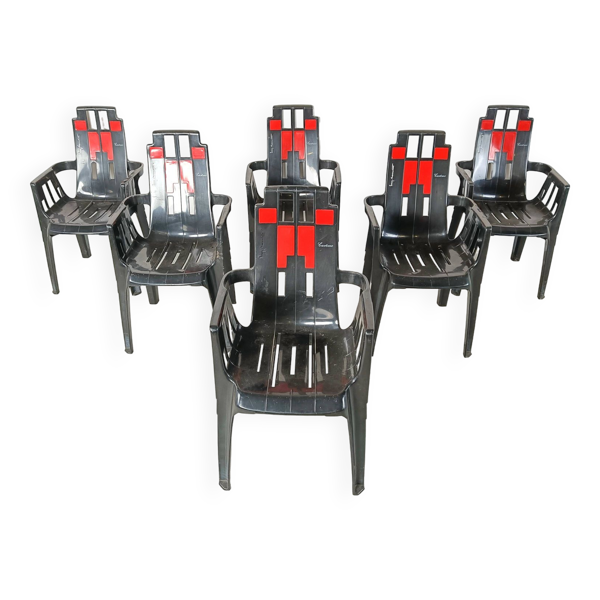Chaises Boston par Pierre Paulin pour Henry Massonnet, 1988, Set de 6