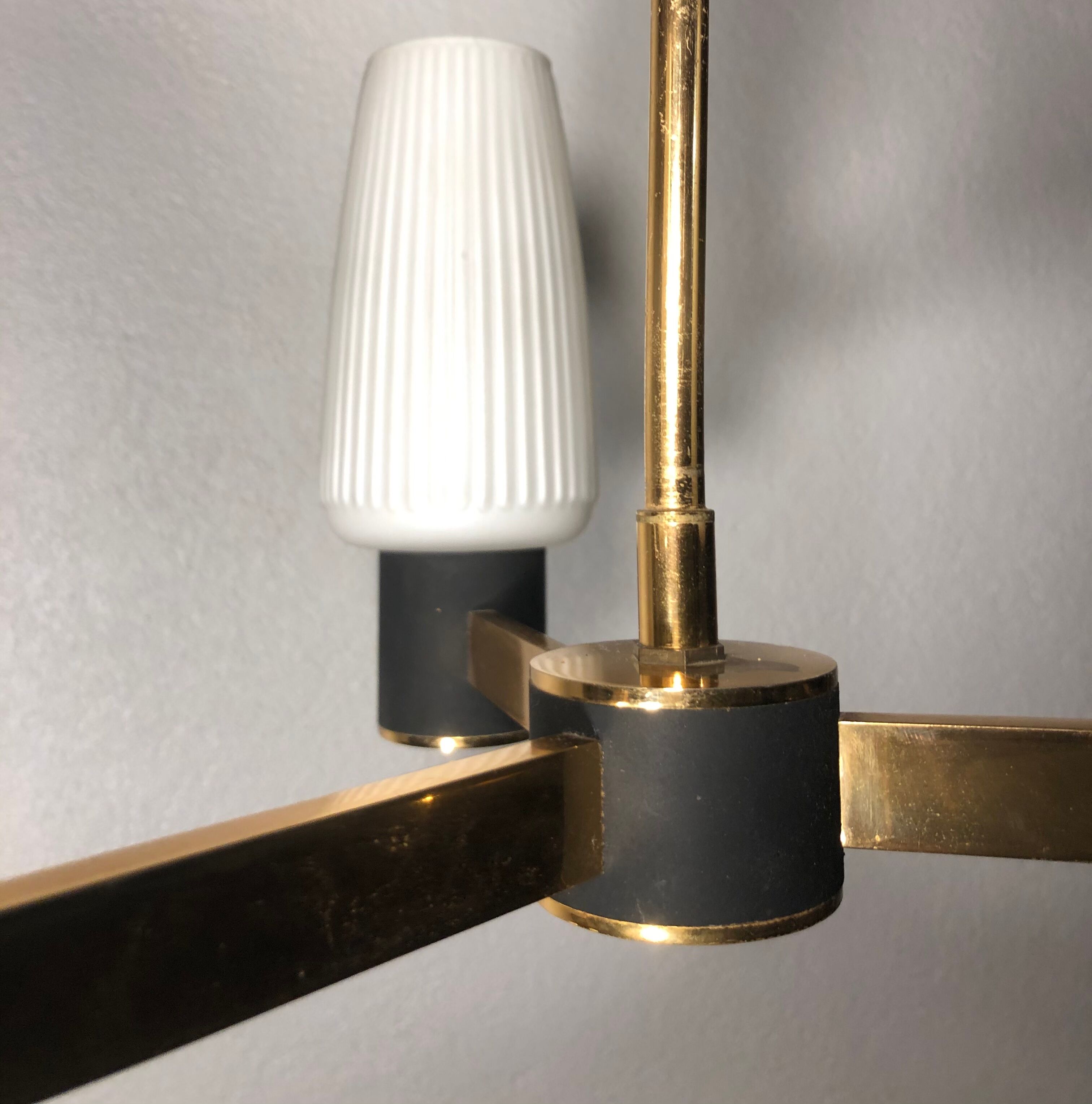 Arlus suspension chandelier 3 branches and tulips