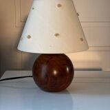 Lampe boule en bois