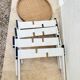 Vintage coffee table wood and rattan 1960