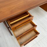 1960s Vintage Freestanding Danish Teak Writing Desk by Peter Løvig Nielsen