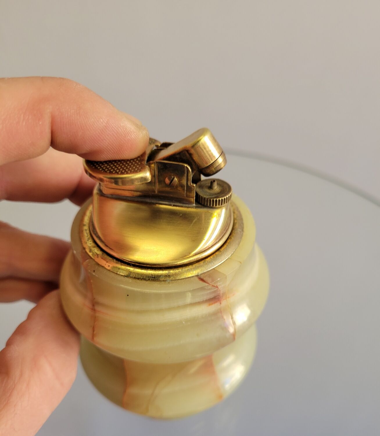 Briquet de table en onyx