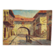Oil on canvas, rue de Bretenoux, Lot. Vintage