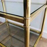 Three-floor brass console