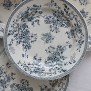 10 flat plates in iron earth "Fleurette" Gien gold medals