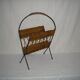 rattan magazine rack from the 50s