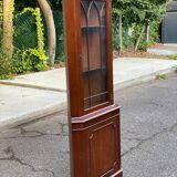 English Victorian wooden corner display cabinet