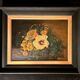 Romantic painting Oil on canvas signed still life Flemish style 19th century