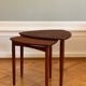 Danish Mid-Century Beside Teak Tables by Ejnar Larsen & Aksel Bender Madsen
