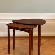 Danish Mid-Century Beside Teak Tables by Ejnar Larsen & Aksel Bender Madsen