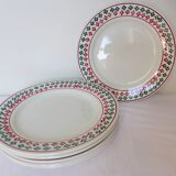 6 vintage flat plates from Céranord St Amand