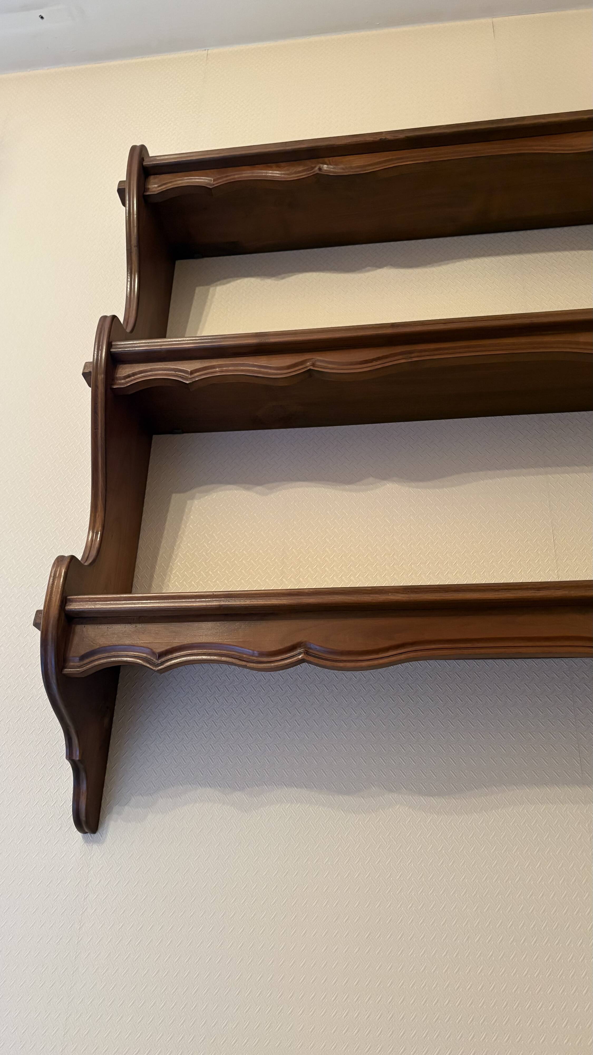 Wooden wall shelf