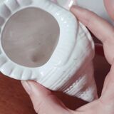 Duo of ceramic shell-shaped storage compartments