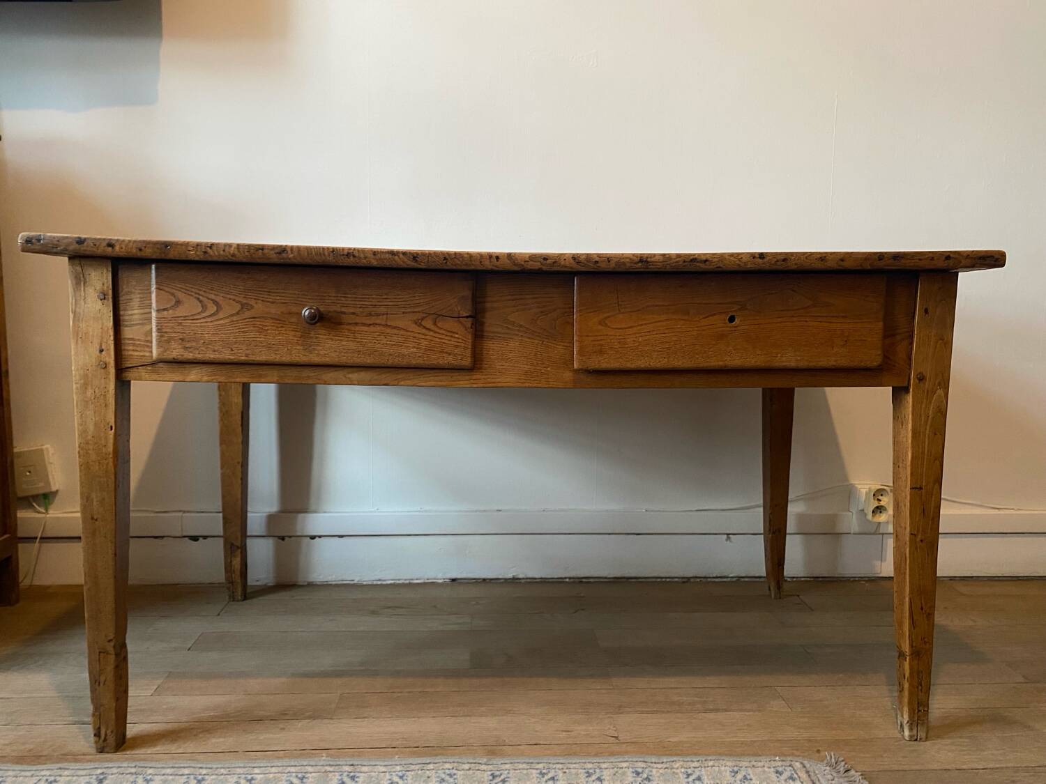 Solid wood farmhouse table