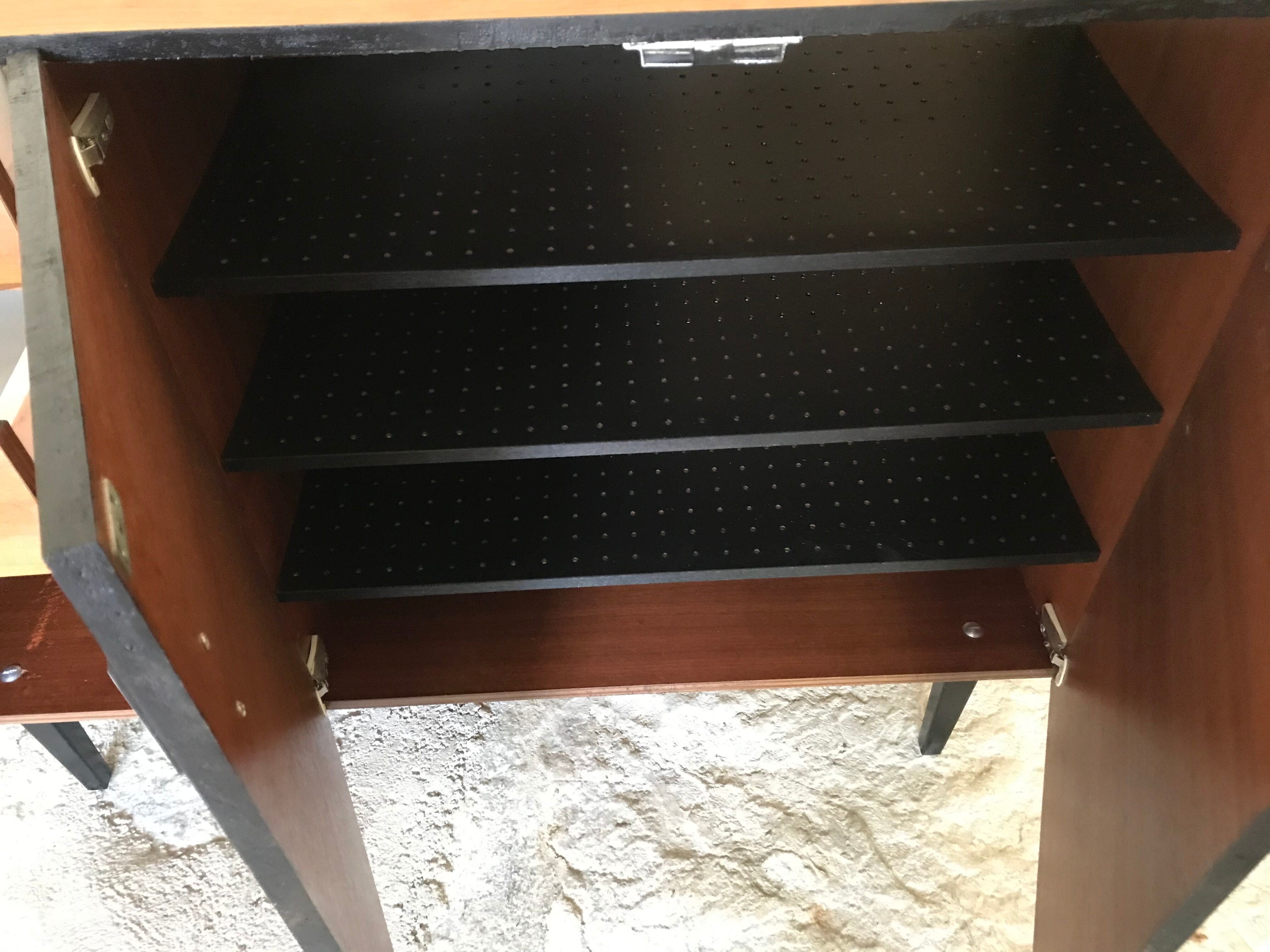 Vintage storage buffet cabinet 1960's 3 doors 2 drawers