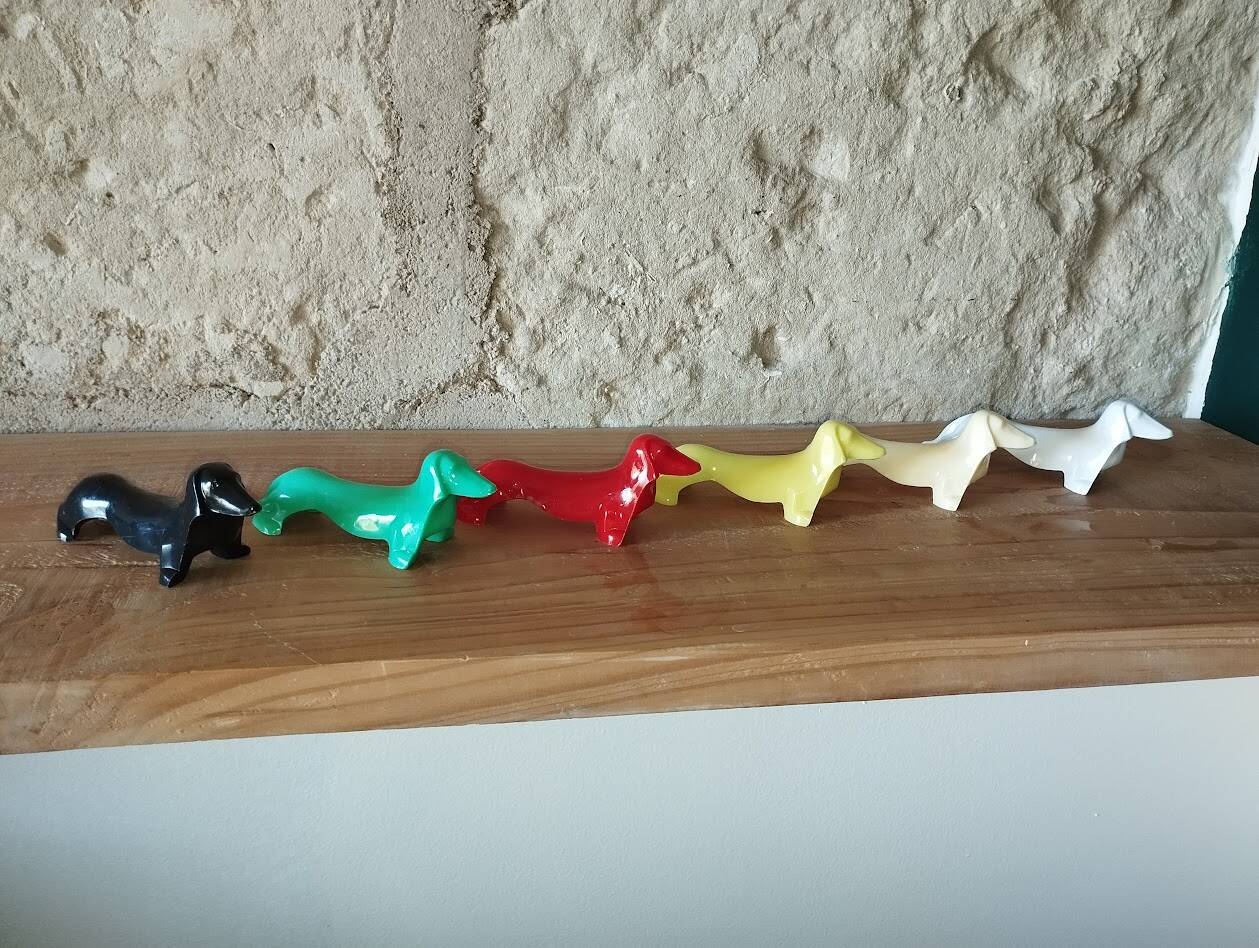 Series of dog knife rests – 1970s – Vallauris / Danone style – Vi