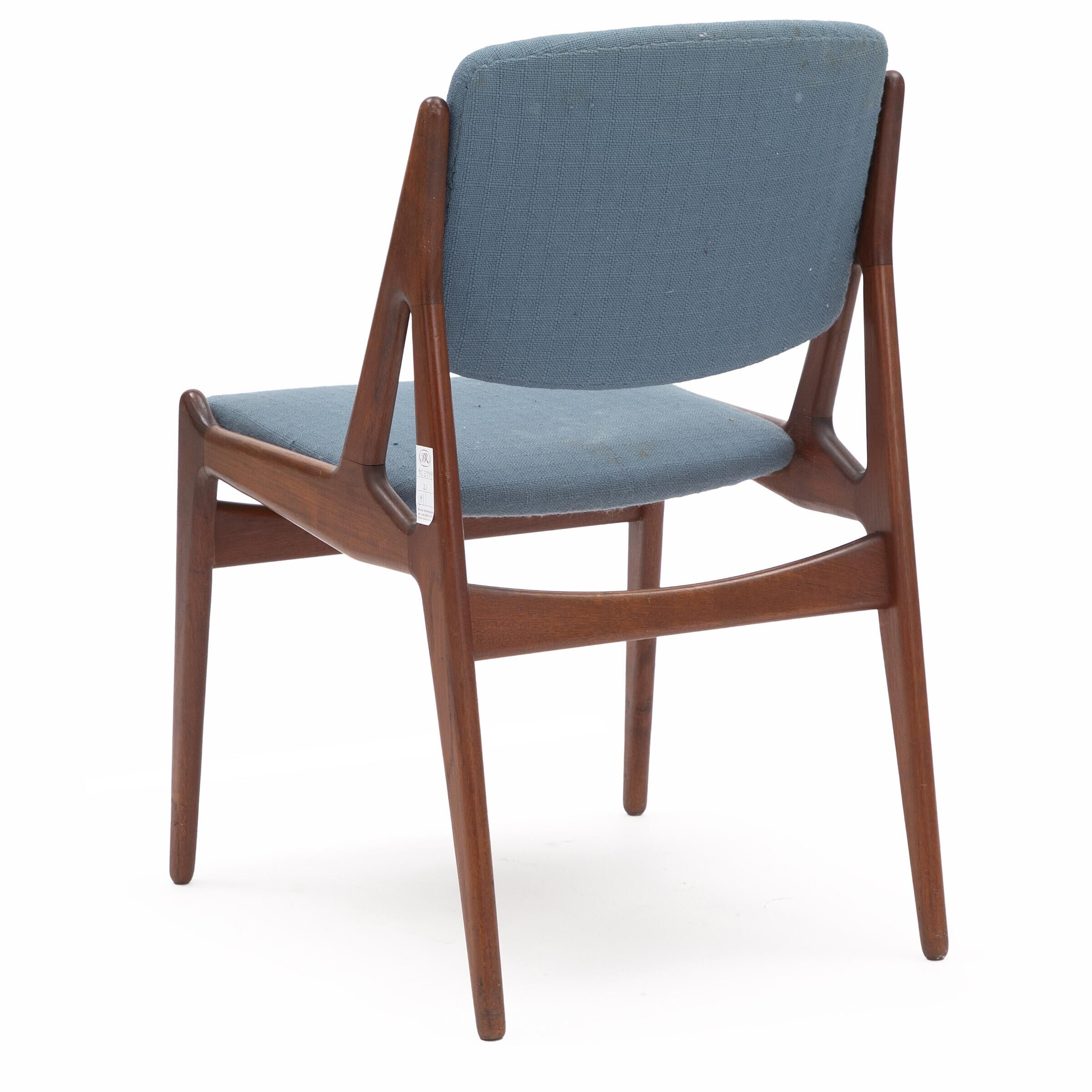 4 Danish Dining Chairs by Arne Vodder Model Ella 1960s