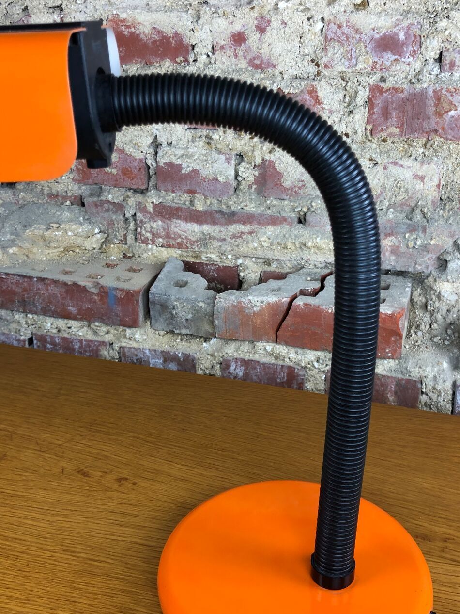 Orange desk lamp targetti, 1970