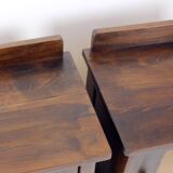 Tall Vintage Bedside Tables In Wood, Czechoslovakia 1930s