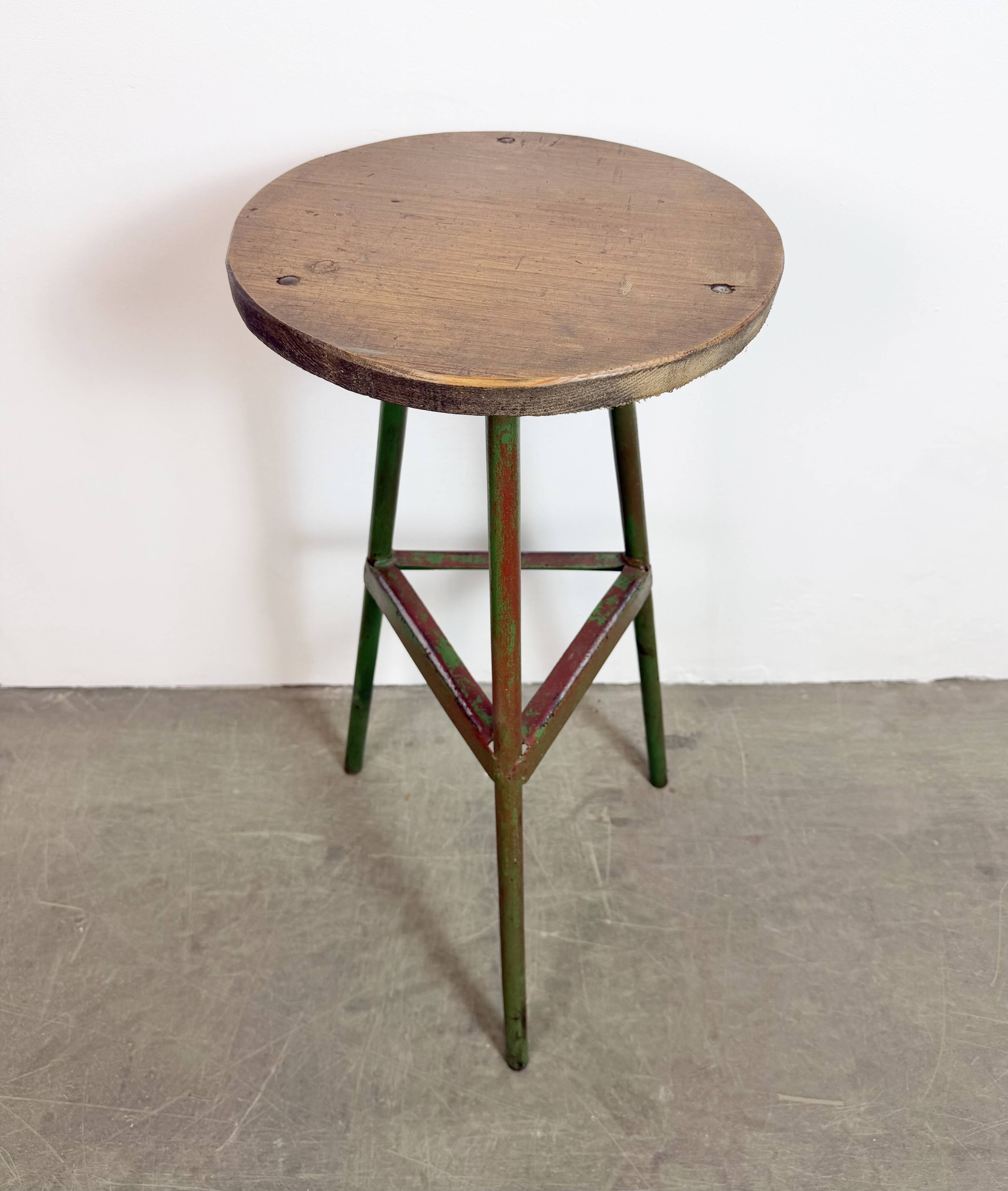 Green Industrial Workshop Stool, 1960s