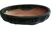 Glazed stoneware bonsai pot in green