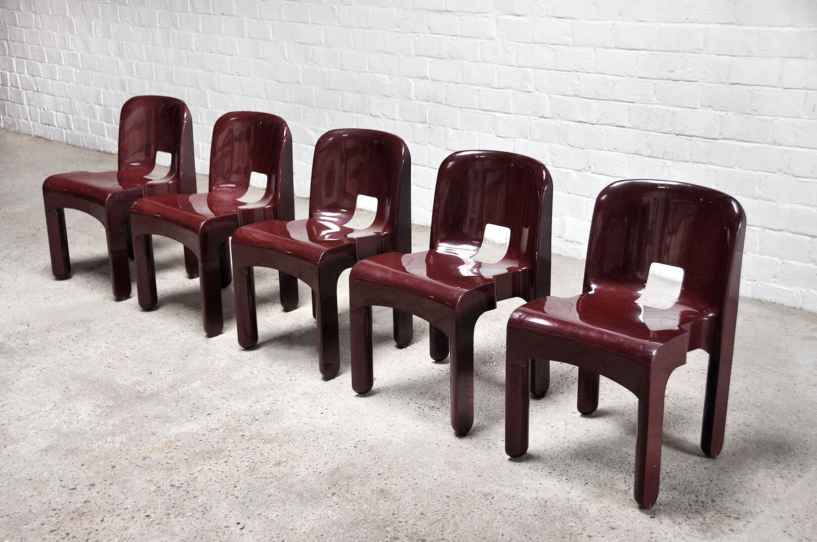 'Universale' Chairs model 4869 by Joe Colombo for Kartell, Set of 5, 1970s