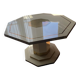 Octagonal table by Jean Claude Mahey