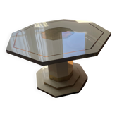 Octagonal table by Jean Claude Mahey