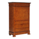 Former secretary in elm with a marble top, France, 19th century.