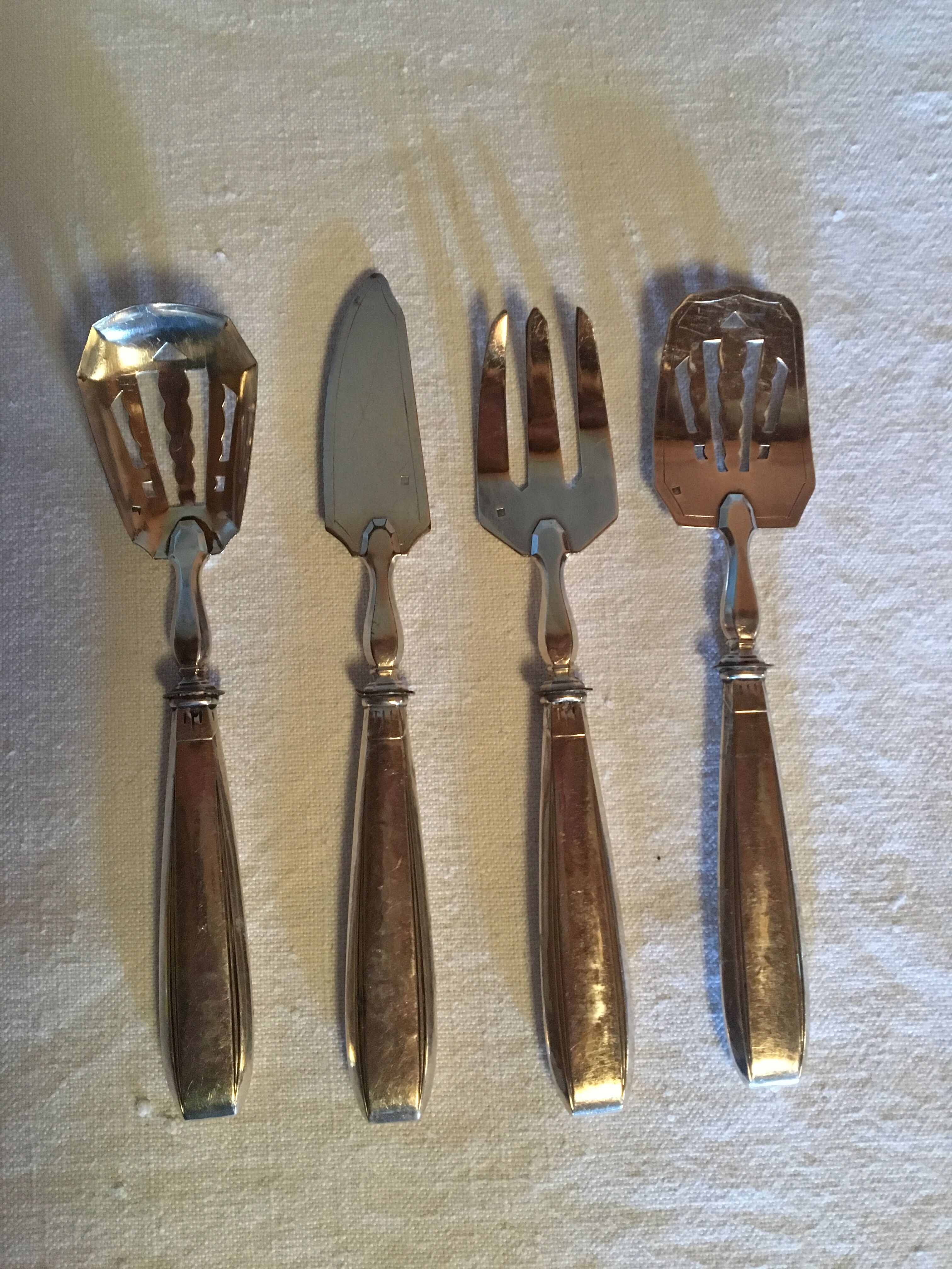 Silver mignardises service