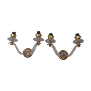 Paire d'appliques en - perspex