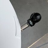 Minimalist Thrill metal coffee table or side table with wheels by Leitmotiv.