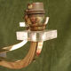 Art deco brass and glass chandelier 1940