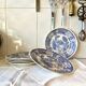 6 Villeroy & Boch plates in blue porcelain, Burgenland service