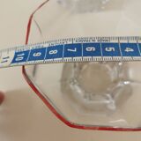 set of 4 ice cream cups, transparent glass dessert, octagon shape