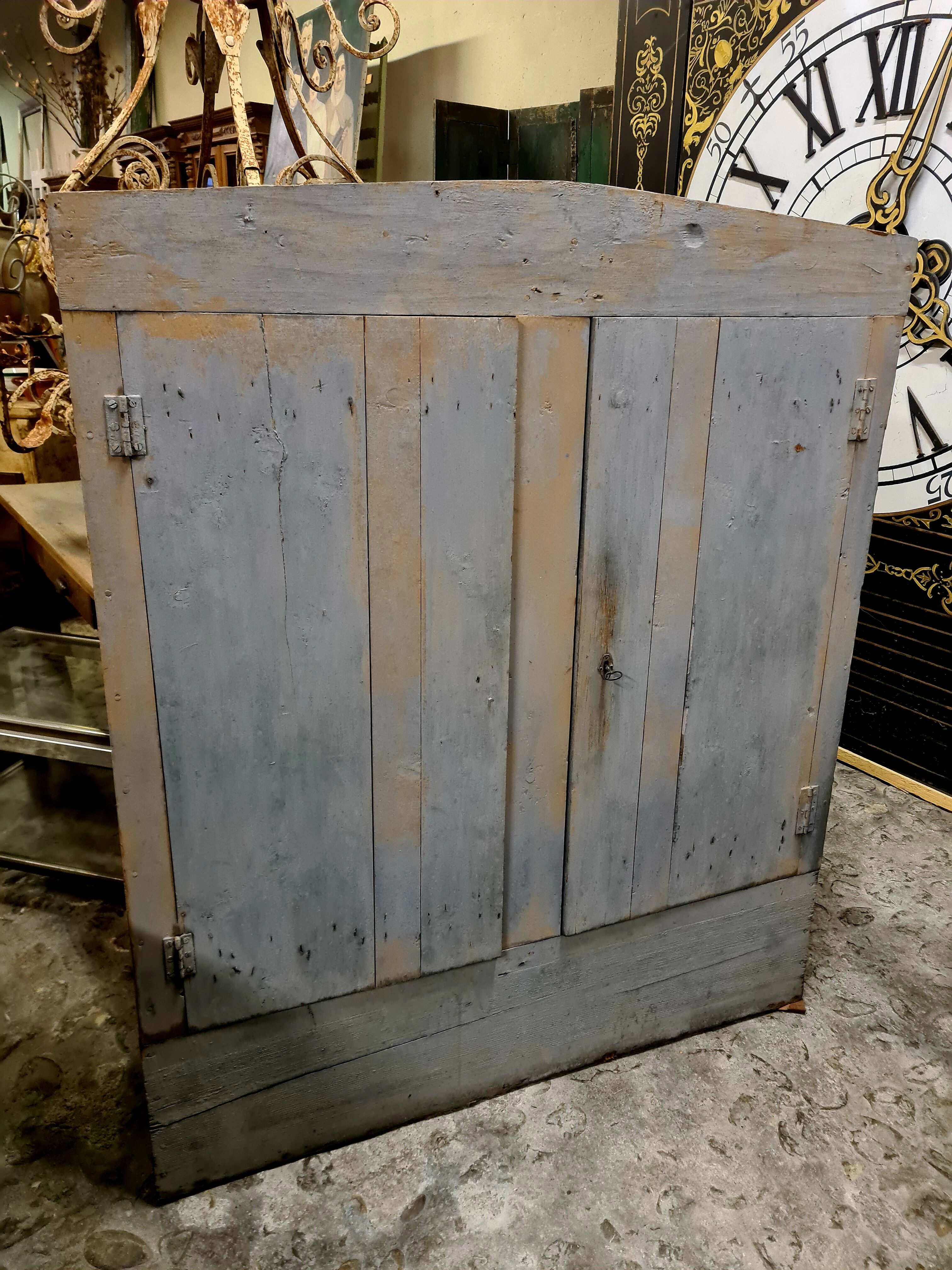 cabinet folk art wood painted original, around 1900