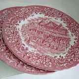 Duo of English plates