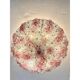 Venetian Transparent and Ametista Flowers Murano Glass Flush Mount in Barov