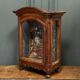 Small Louis XV mahogany display case with periwinkle legs