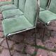 1970 design chair in green suede and chrome