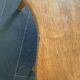 Vintage 1960s low tripod bean-shaped wooden side table - 48 x 66 cm