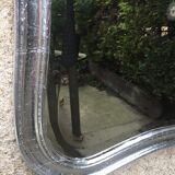 Mirror carved silver 81 x 46 cm