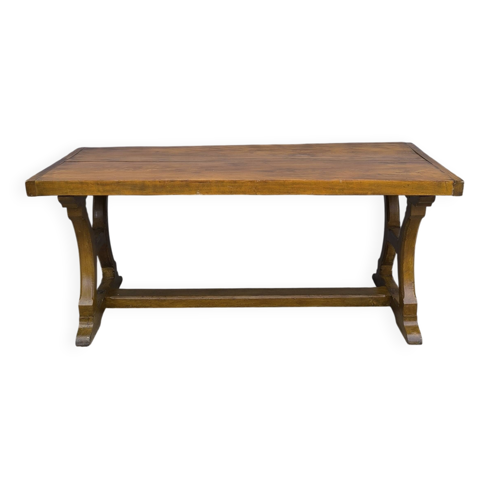 Solid elm farmhouse table, 1920